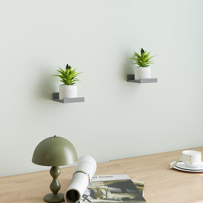 Small Floating Shelves for Wall Decor, Wall Mounted Wood Shelf for Bedroom - Image 2