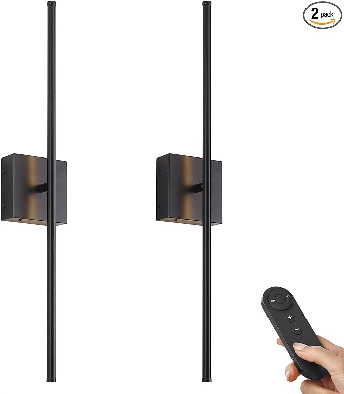 KARTOOSH 28.3 Inch Battery Operated Wall Sconces 3000K Warm White LED Wall by KARTOOSH