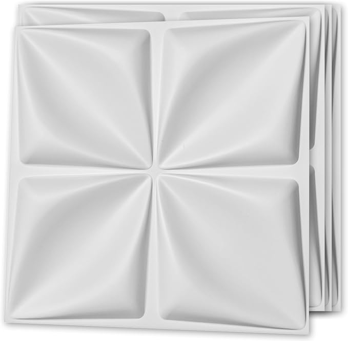 Art3d 19.7" x 19.7" 3D Wall Panels Lucky Leaves PVC Wall Panel by Art3d