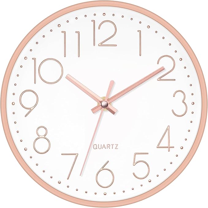 Foxtop 8 Inch Wall Clock Modern Small Wall Clocks Battery Operated Silent by Foxtop