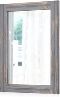 AAZZKANG Wood Framed Mirror Rectangular Rustic Wall Mirrors Decorative Small by AAZZKANG
