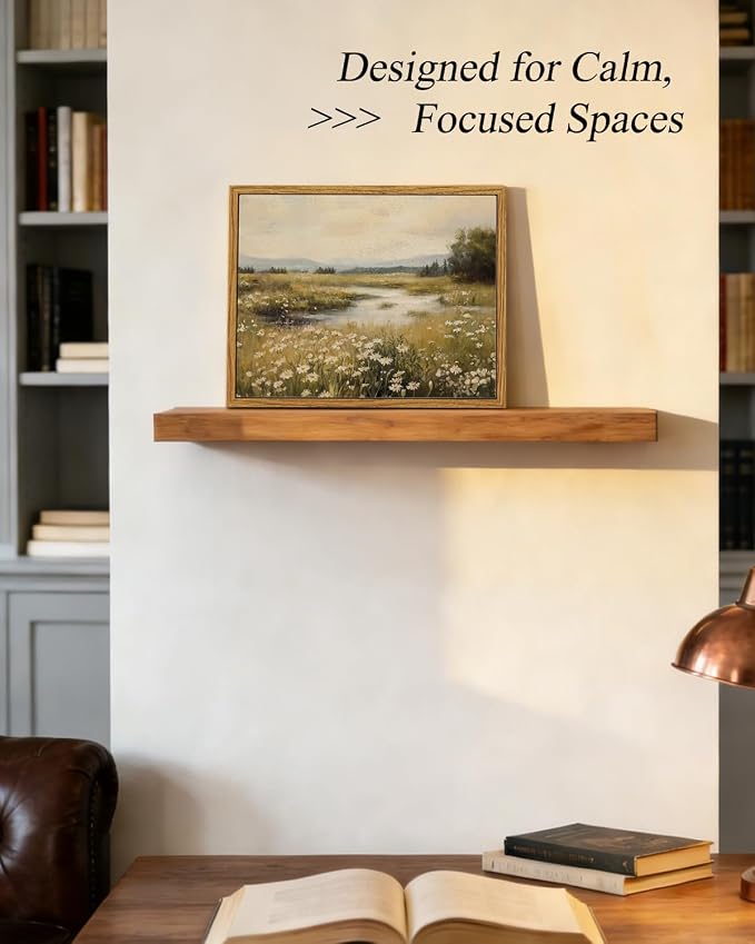 InSimSea Framed Canvas Wall Art, Vintage Floral Wildflower Field Prints Wall - Image 5