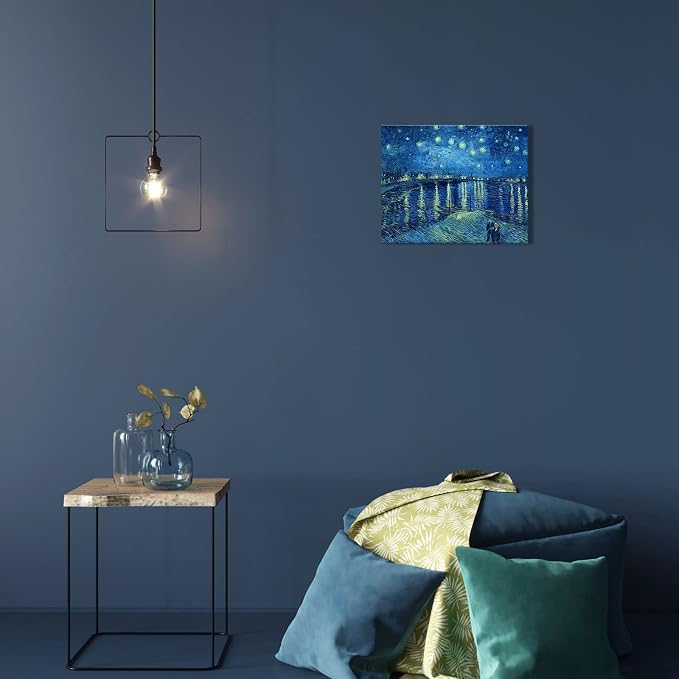 1 KINGO Van Gogh Canvas Wall Art: Starry Night over the Rhône Oil Painting - Image 3