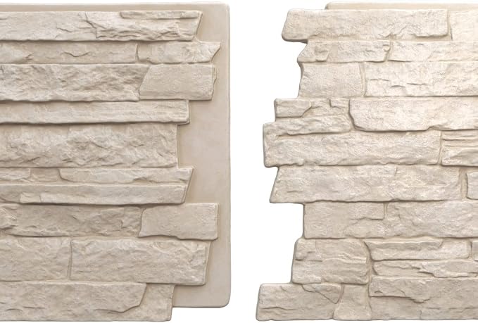 EverStone Acadia Ledge Faux Stone Panel, Sea Shell Color - Image 8