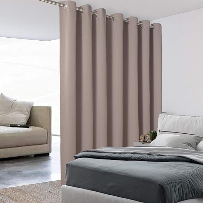 BONZER Room Divider Curtain Total Privacy Wall Noise Reducing Wide Blackout by Bonzer