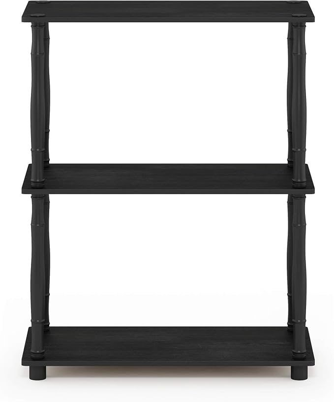 Furinno TURN-N-TUBE Storage Shelves, 3-Tier Book Shelf, Corner Shelf, Toolless - Image 6