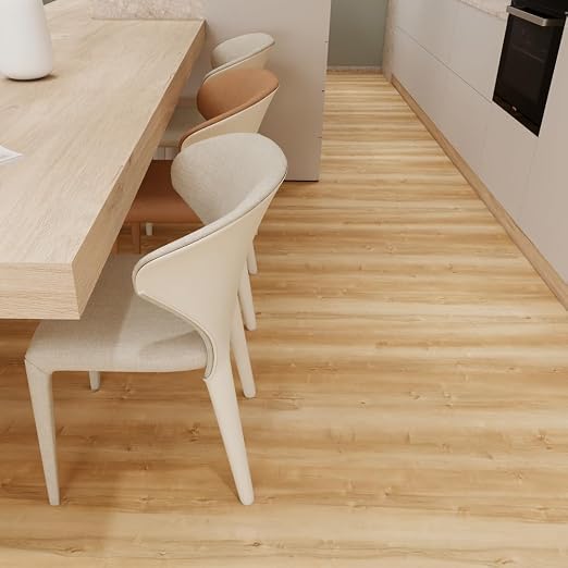 Wood Grain Peel and Stick Floor Tiles – 11.8” Width, Full Roll Length of 394" – - Image 2