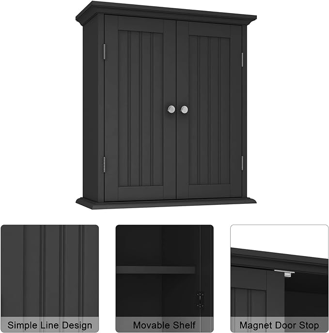 ChooChoo Bathroom Wall Cabinet, Over The Toilet Space Saver Storage Cabinet - Image 4