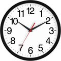 Rohioue Wall Clock Modern 10 Inch Black Battery Operated Silent Non Ticking by RohioueWallClock