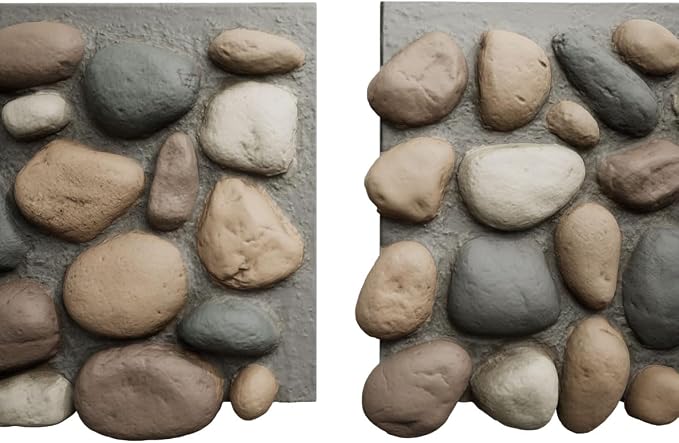 EverStone River Rock Faux Rock Panel, Pebble Mix Color - Image 8