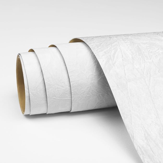 17.5"x317" Velvet Fabric Peel and Stick Wallpaper White Velvet Wallpaper Self - Image 8