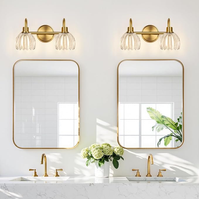 Bathroom Vanity Light, Brushed Gold Vanity Lights - Image 7
