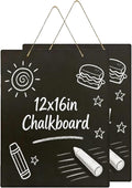 Hanging Chalkboard 12x16 Inch Double-Sided Chalkboard Sign Decorative by KOOLDE