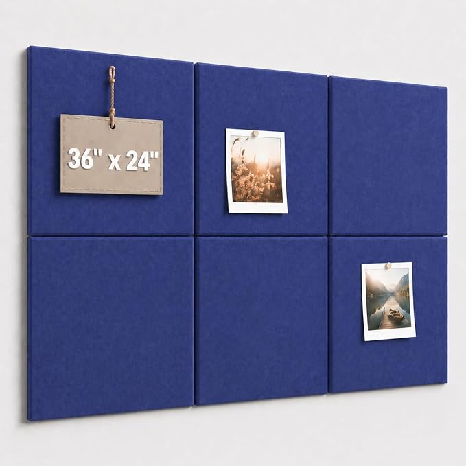 Large Cork Boards for Walls – 36" x 24" Self Adhesive Felt Wall Tiles by CreateYourIdealSpace