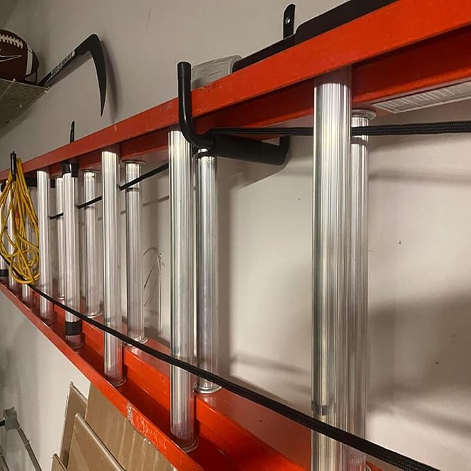 Garage Storage Ladders Hooks, 6 Pack Heavy Duty Utility Hanger, 9.8IN Wall - Image 8