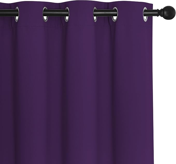 NICETOWN Royal Purple Blackout Curtains 84 inch Length, Grommet Top Room - Image 7