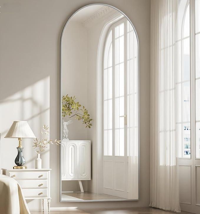 Dewfig Arched Full Length Mirror, Full Body Mirrors - Image 3