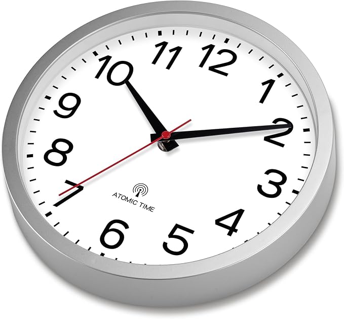 AKCISOT Atomic Silver Wall Clock Analog Clocks Battery Operated Clock - Image 9