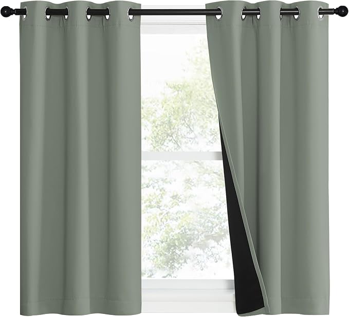 NICETOWN 100% Blackout Window Curtain Panels, Heat and Full Light Blocking - Image 2