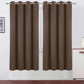 LEMOMO Blackout Curtains 66 x 72 Inch Long Chocolate Curtains Set of 2 Panels by Lemomo