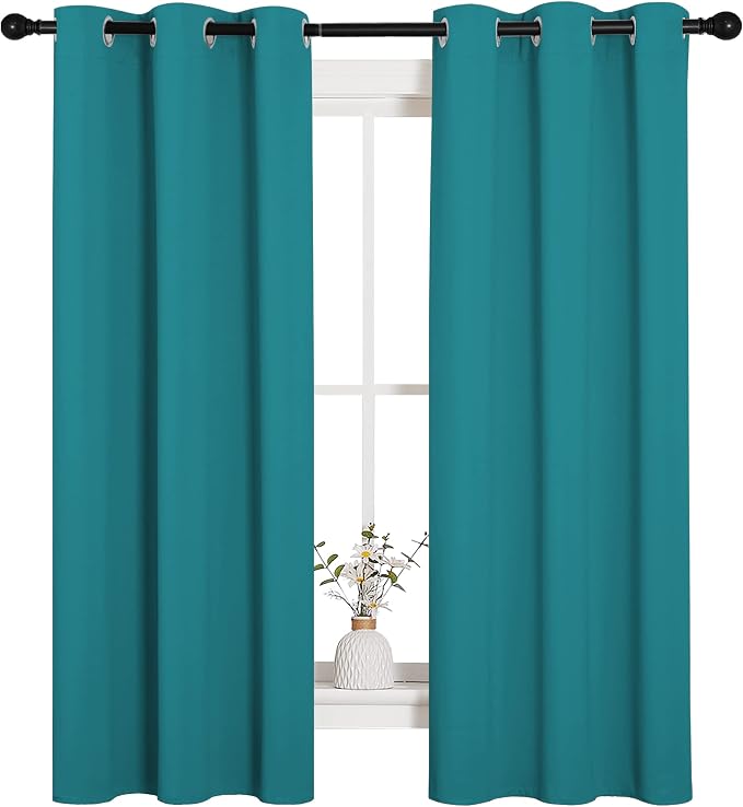 NICETOWN Room Darkening Curtains 63 inch Length 2 Panels, Thermal Insulated - Image 2