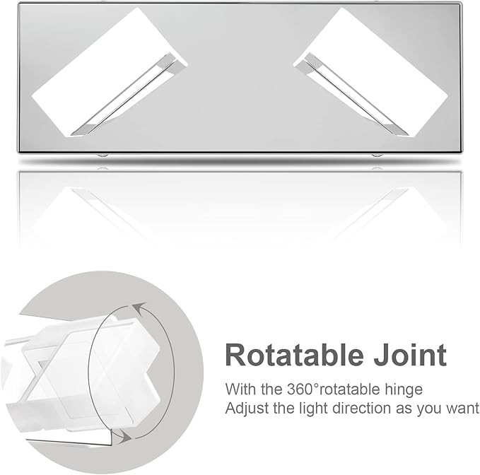 Ralbay Modern LED Vanity Light 2 Light Acrylic Stainless Steel - Image 2