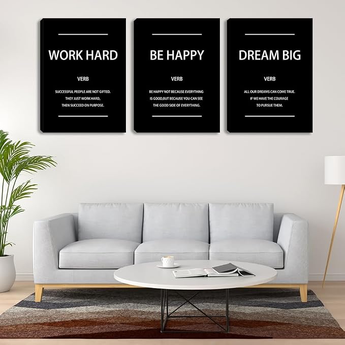 Motivational Affirmation Wall Art Inspirational Poster Prints Encourage Office - Image 5