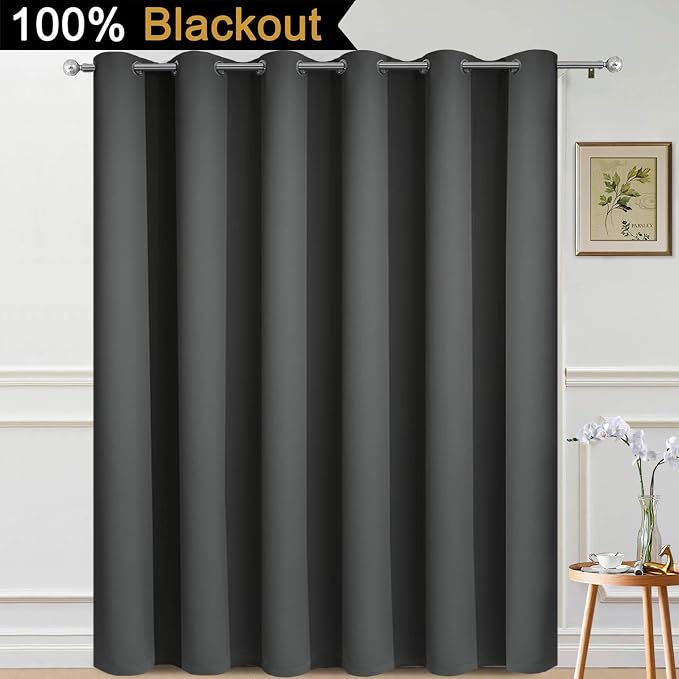 Yakamok Extra Wide Blackout Full Shading Curtains - Image 2