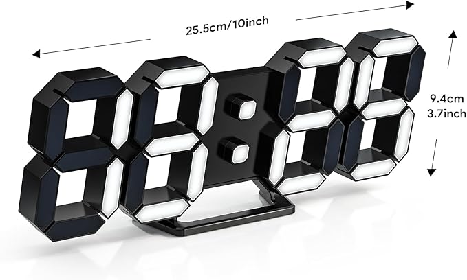 3D LED Clock Desk Alarm Clock Wall Clock - Image 8