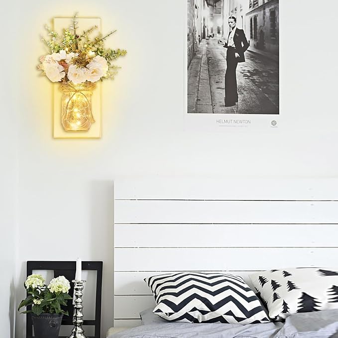 Rustic Wall Sconces Mason Jar Sconces Handmade Wall Art Hanging Design - Image 5