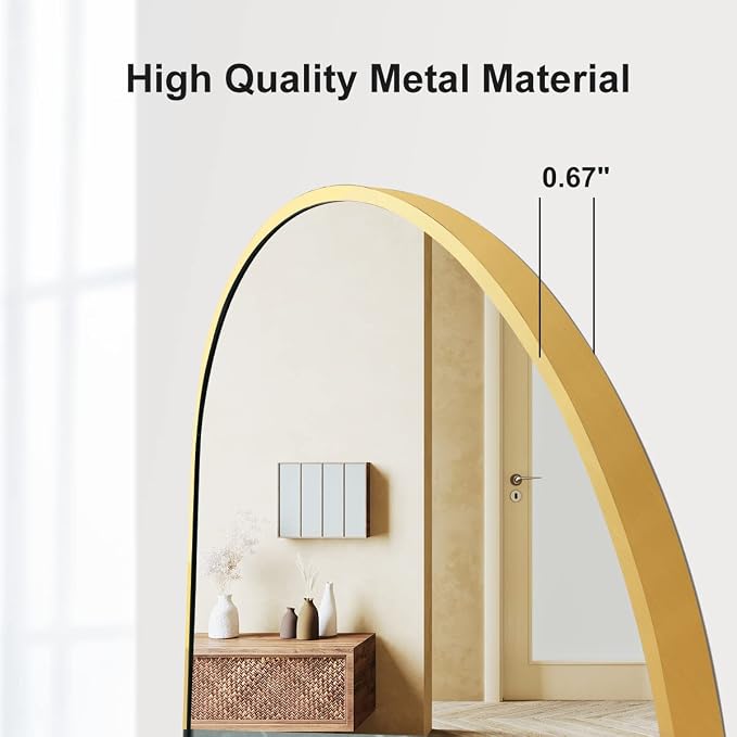 OGCAU 48'' x 16'' Full Length Mirror Wall-Mounted, Full Body Hanging Mirror - Image 8