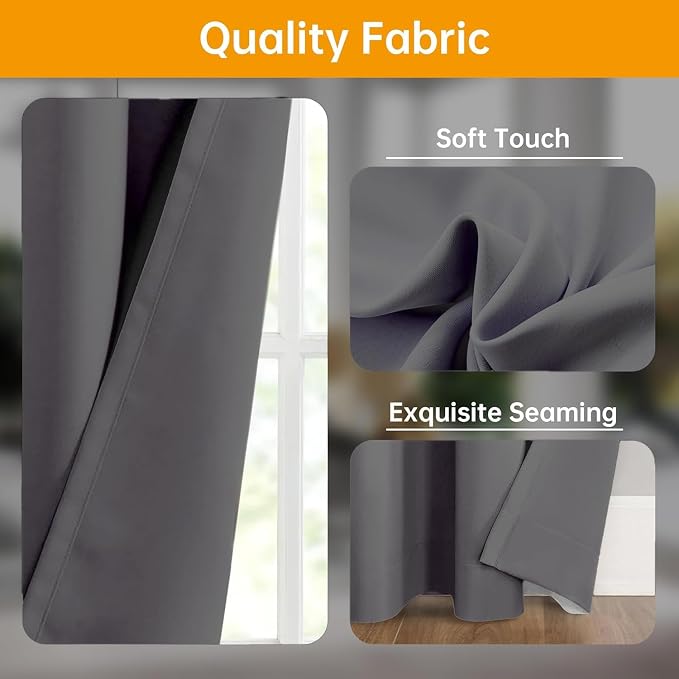Hoeflife Room Divider Curtains Blackout Floor to Ceiling Curtain - Image 4