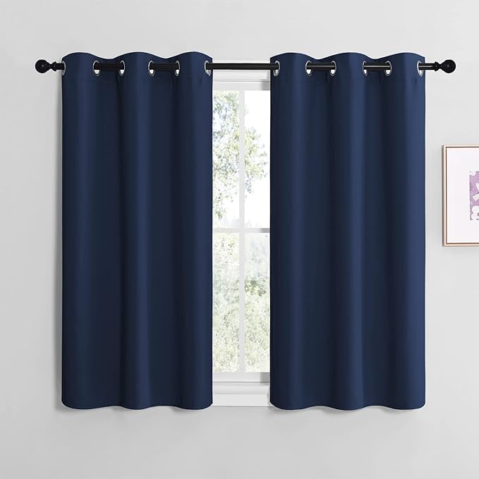 NICETOWN Blackout Draperies Curtains, 1 Pair, 34 x 36 inches, All Season by NICETOWN