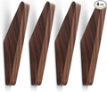 COCOYA 4Pack Wood Hooks Wall Mounted, Minimalist Easy Install Natural Real by COCOYA