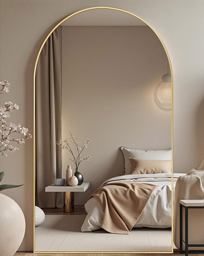 DMWOODFL Large Arched Full Length Mirror by DMWOODFL