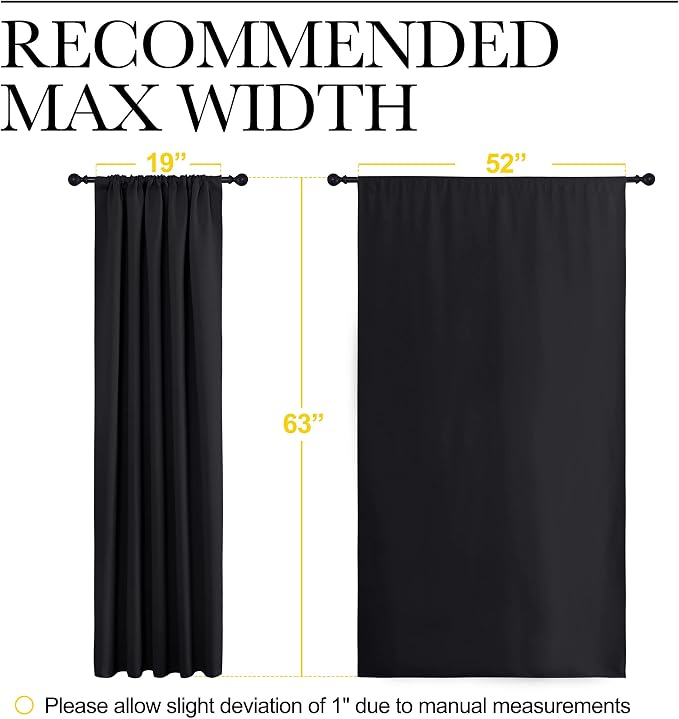 NICETOWN Black Out Window Curtains - Image 8