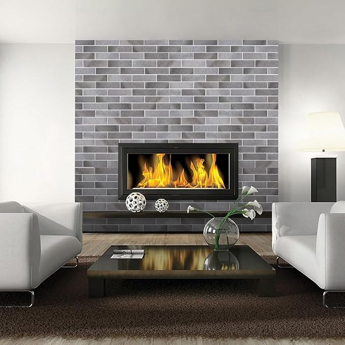 100 Vintage Grey Faux Brick Wall Tiles, 3D Thin Brick Veneers - Image 4
