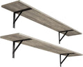 DINZI LVJ Long Wall Shelves, 47.3Inch Wall Mounted Shelves Set of 2, Extra by DINZILVJ