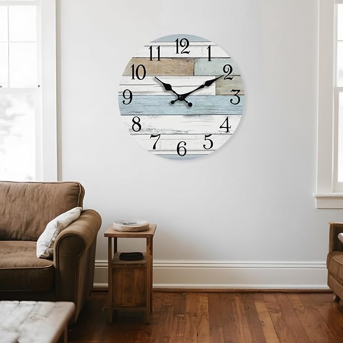 KECYET Wall Clock Battery Operated 16 Inch Large Silent Non Ticking Coastal - Image 5