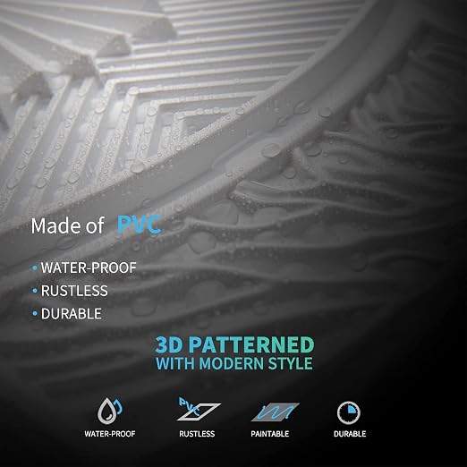 Art3d Drop Ceiling Tiles 24x24 in White, 3D Wainscoting Panels Glue Up 2x2 - Image 6