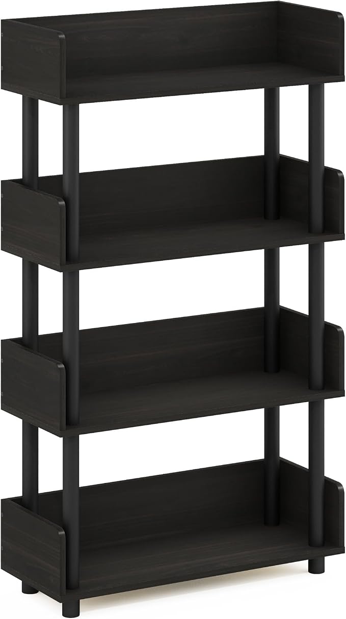 Furinno TURN-N-TUBE 4-Tier Display Shelf, Storage Shelves, Book Shelf, Open - Image 4