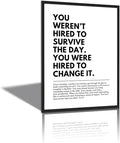 You Were Hired to Change It Motivational Wall Art Empowering Quote canvas wall by Unknown
