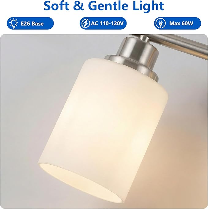 Unicozin 3 Light Bathroom Light Fixtures, Modern Vanity Lights - Image 3