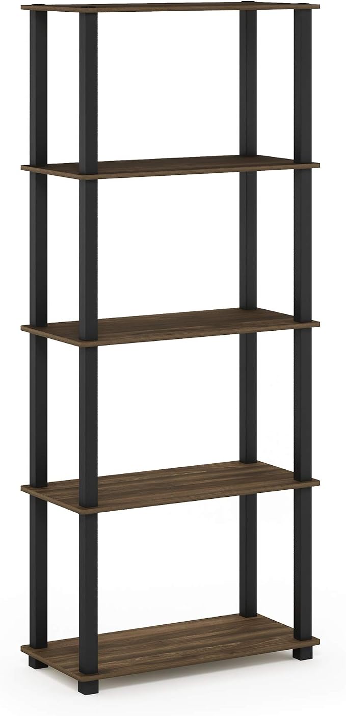 Furinno TURN-S-TUBE Book Shelf, 5-Tier Toolless Storage Shelves - Image 5