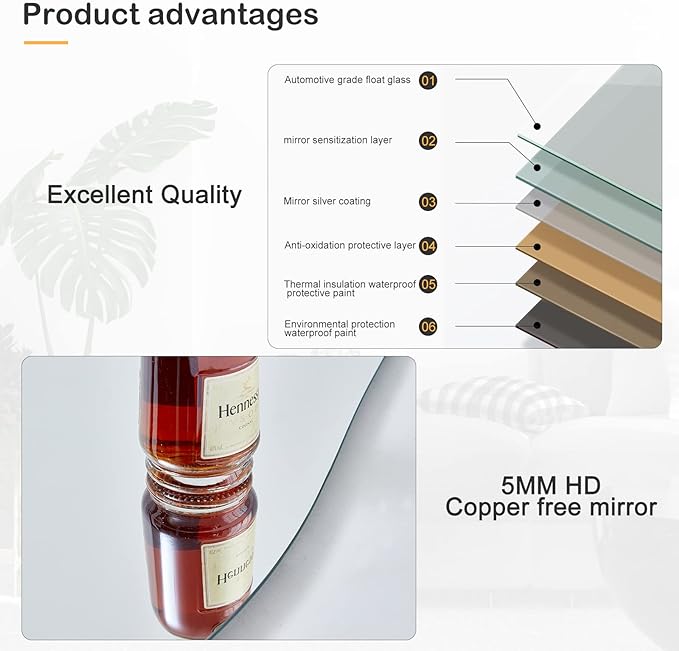 Honyee Full Length Mirror, Flannel Wrapped Wooden Frame Floor Mirror, Irregular - Image 4
