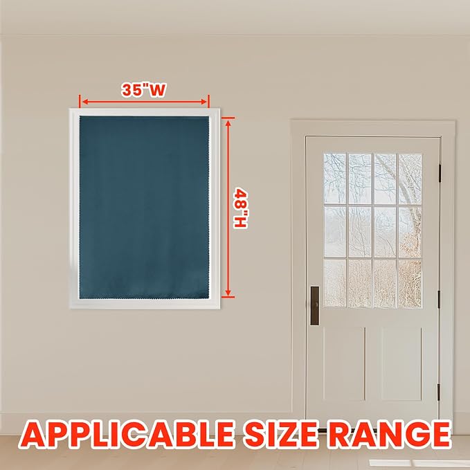 AJAZZ self Adhesive Portable 100% Blackout Curtains Simple and Easy to - Image 6