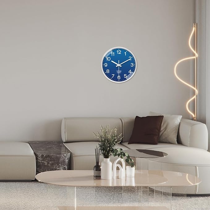 XNM 10 Inch Modern Navy Blue Clock - Image 2