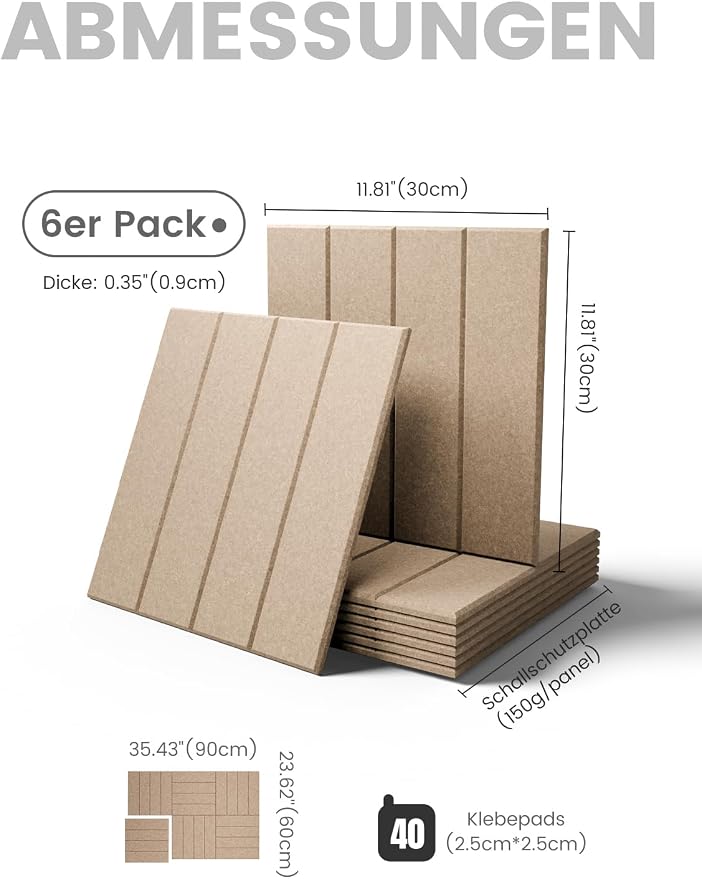 Bumusty Large Cork Board Alternative-36 x 24" Felt Bulletin Board Tiles - Image 3