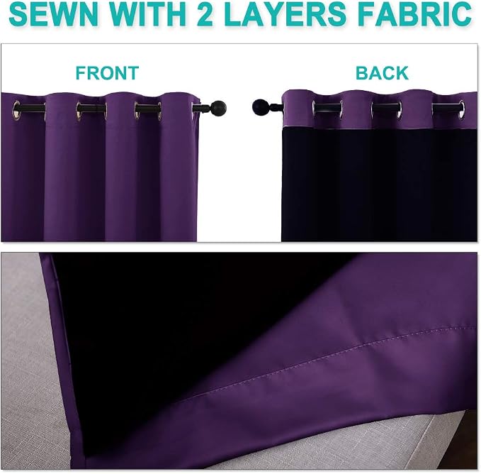 NICETOWN Extra Long Truly Blackout Drapes - Image 5