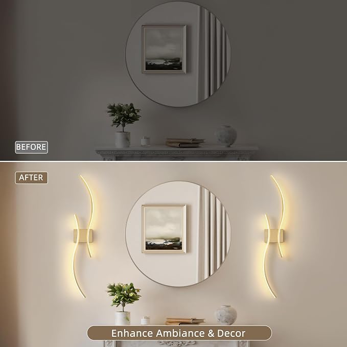 Battery Operated Wall Sconce Set of 2, Dimmable Modern LED Rechargeable Wall - Image 8